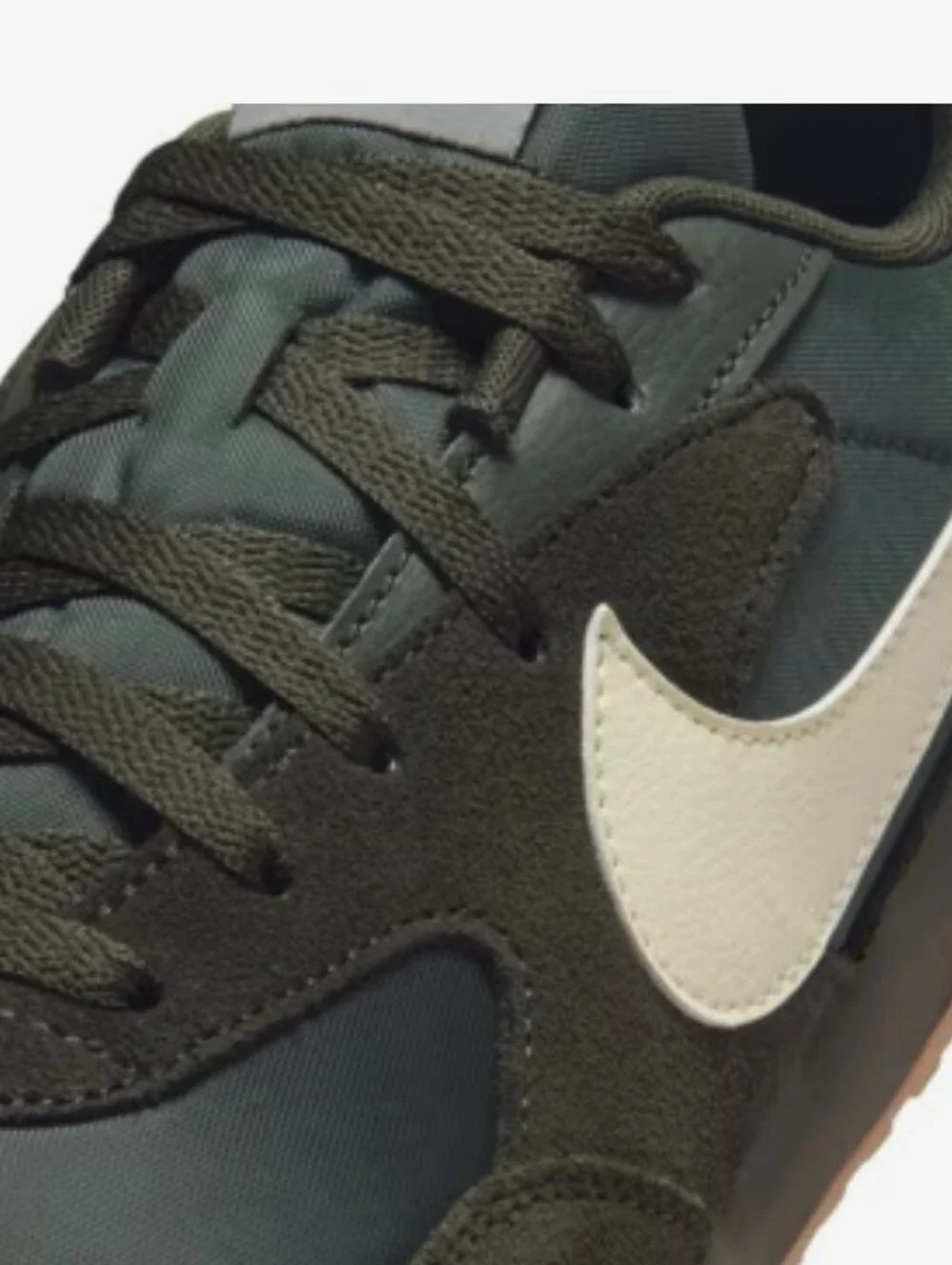 Nike Men’s Dark Green Suede Low-Top Sneakers